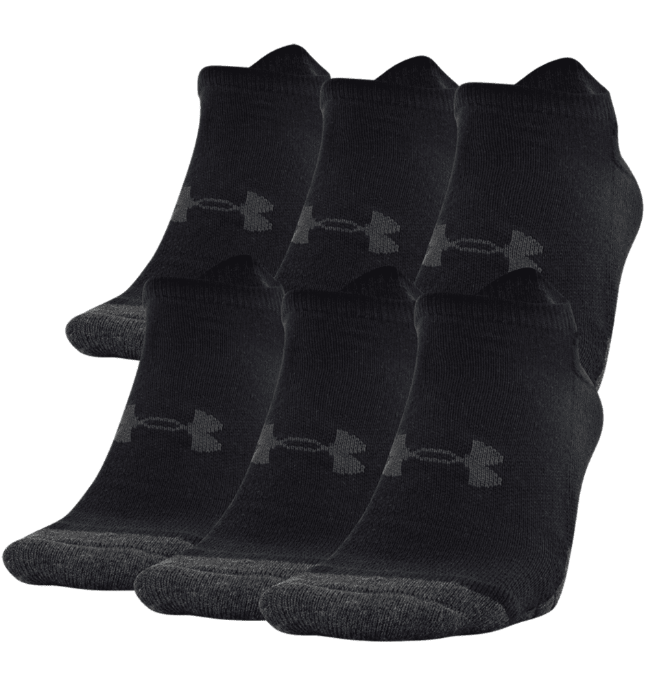 Under Armour UnisexPerformance Tech No Show Socks 6-Pack